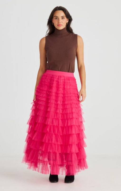 Brave + True - Chance Skirt - Hot Pink - BT24096-2