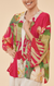 Powder - Delicate Tropical Kimono Jacket in Dark Rose - PKJ41