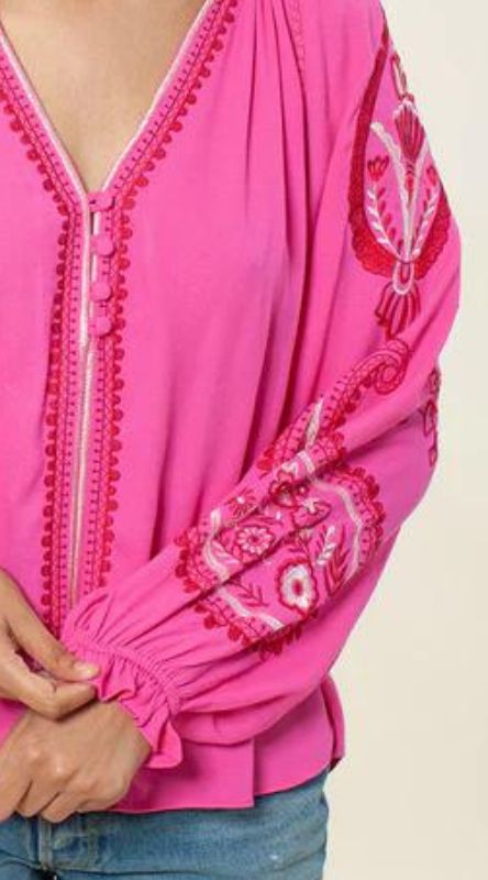 Hale Bob - Pink Elisa Shirt 27DE2240 - LAST ONE