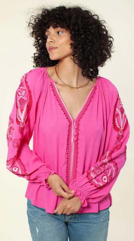 Hale Bob - Pink Elisa Shirt 27DE2240 - LAST ONE