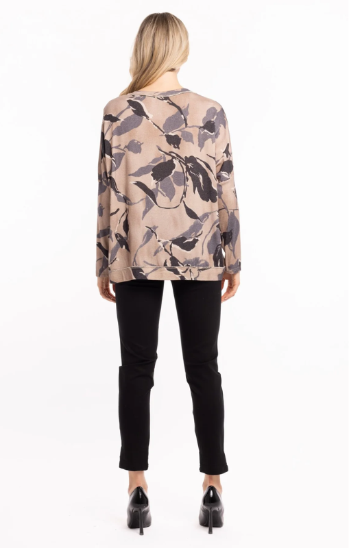 M Made In Italy - Long Sleeve Top - Beige Combo - 10/2800T