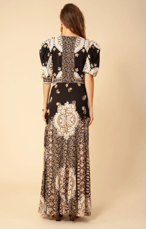 Hale Bob - Soraya Maxi Dress - Black - 36AU6060 - last one