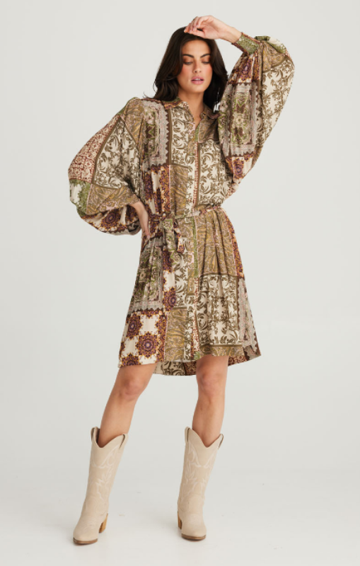 Talisman - ANNABELLE DRESS - PAISLEY GARDENS - TA24077-1 - last one