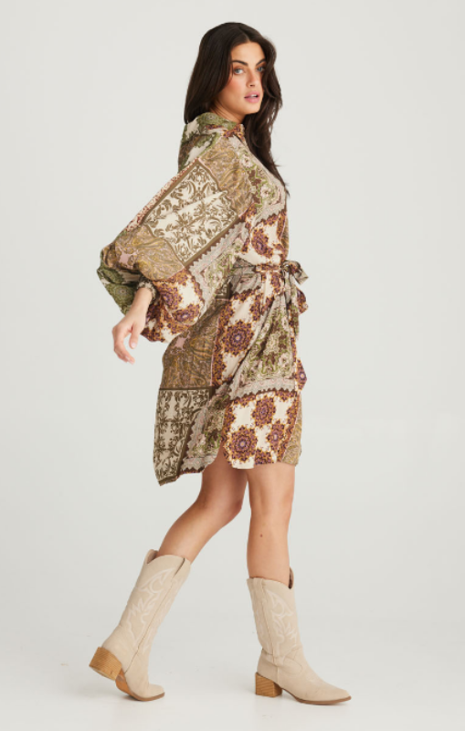 Talisman - ANNABELLE DRESS - PAISLEY GARDENS - TA24077-1 - last one