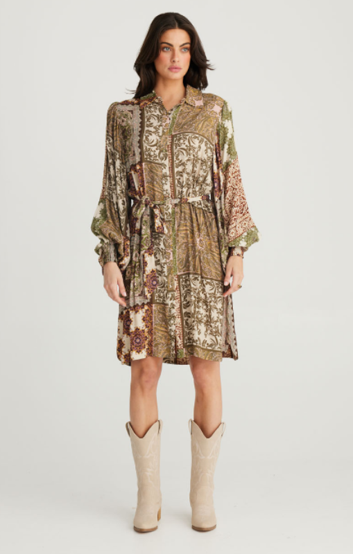 Talisman - ANNABELLE DRESS - PAISLEY GARDENS - TA24077-1 - last one