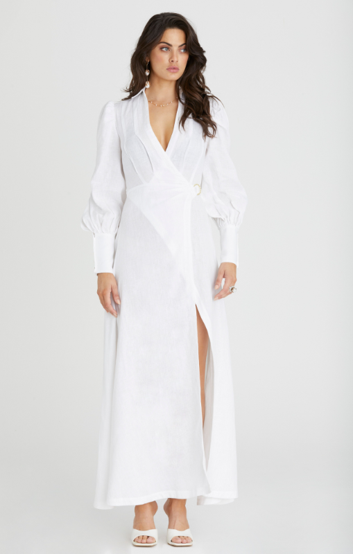 Aqua Blu - Celine Dress - BLANCA - AP23000RE - last one