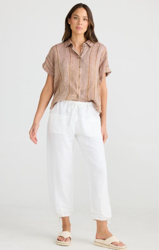 Shanty - Amazon Pant White Linen Blend - SH24294-1