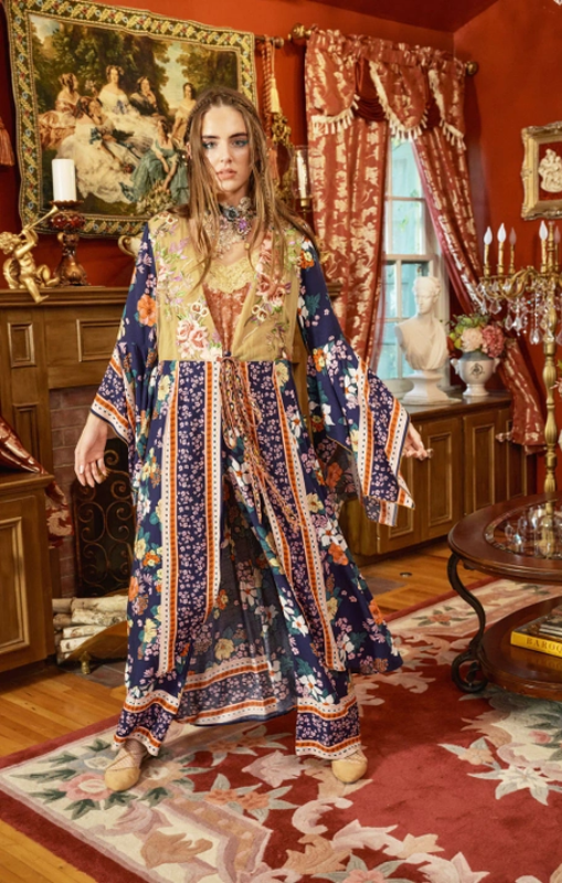 Aratta - Amelia Kimono - Night Floral - ED23I627 - last one