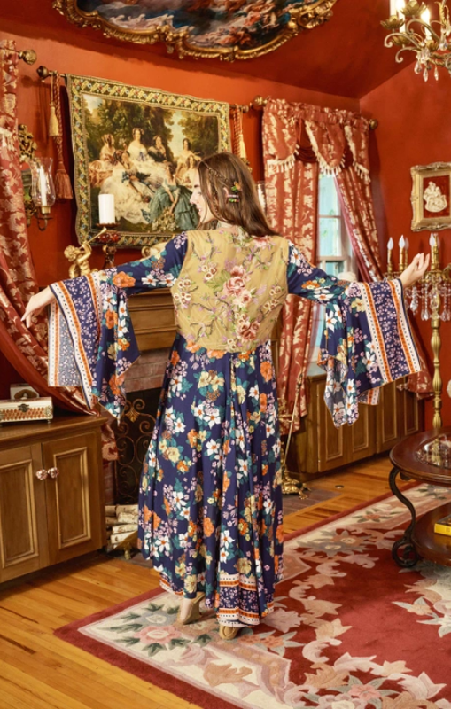 Aratta - Amelia Kimono - Night Floral - ED23I627 - last one