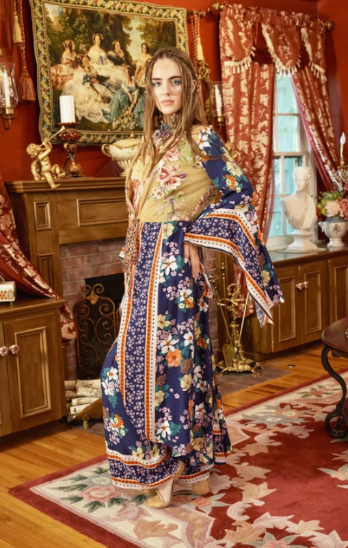Aratta - Amelia Kimono - Night Floral - ED23I627 - last one
