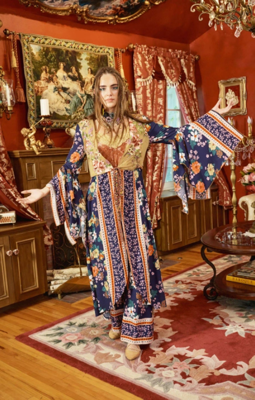 Aratta - Amelia Kimono - Night Floral - ED23I627 - last one