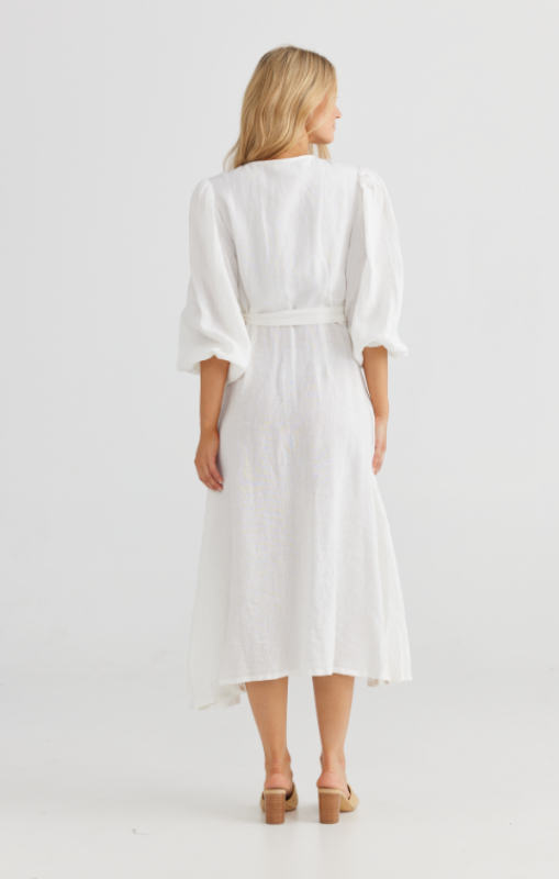 Shanty - Amore Wrap Dress - White - SH23156-3