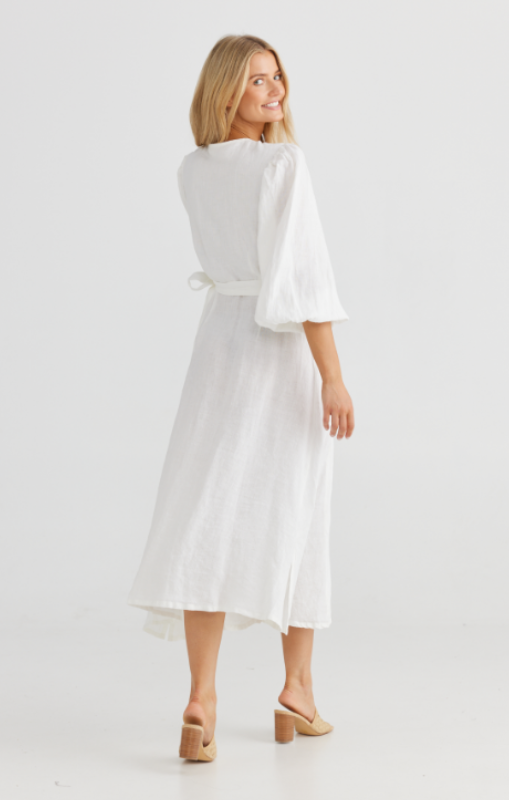 Shanty - Amore Wrap Dress - White - SH23156-3