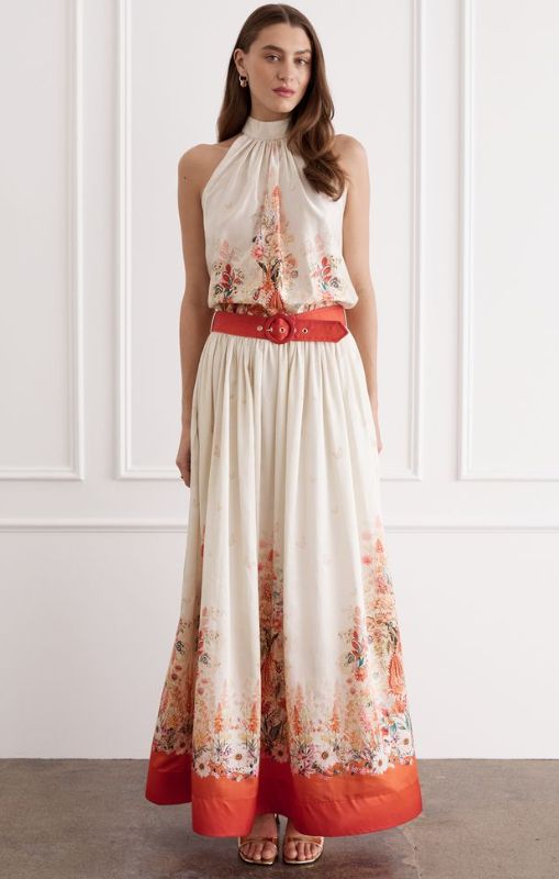 Aqua Blu - Lily Maxi Skirt - Bouquet - AP25023BO