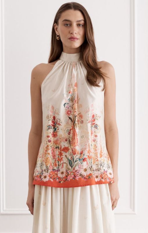 Aqua Blu - Alice Top - Bouquet - AP25026BO