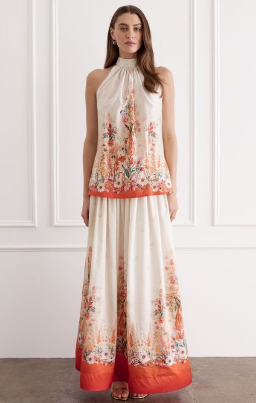 Aqua Blu - Alice Top - Bouquet - AP25026BO