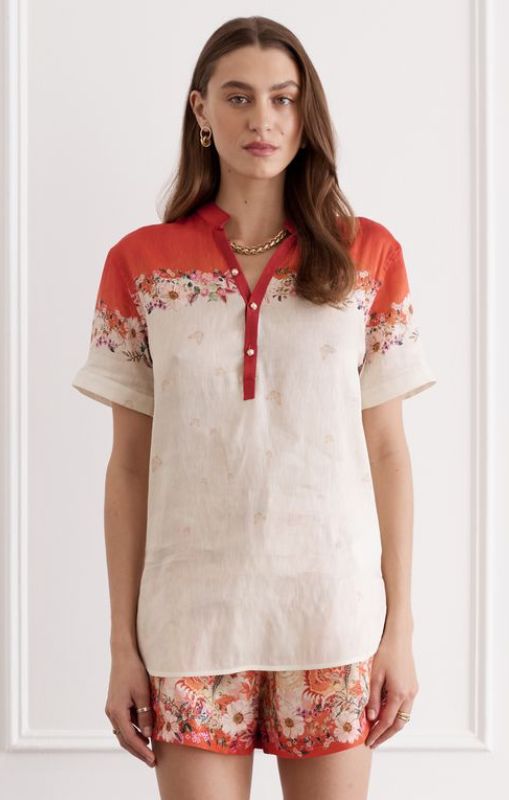 Aqua Blu - Taylor Shirt - Bouquet - AP25027BO