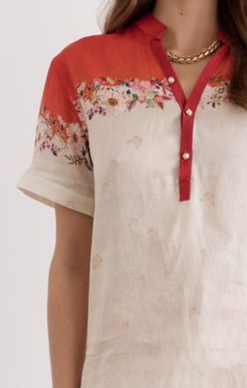 Aqua Blu - Taylor Shirt - Bouquet - AP25027BO