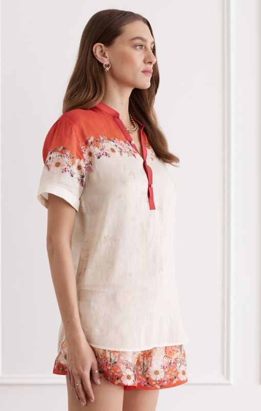 Aqua Blu - Taylor Shirt - Bouquet - AP25027BO