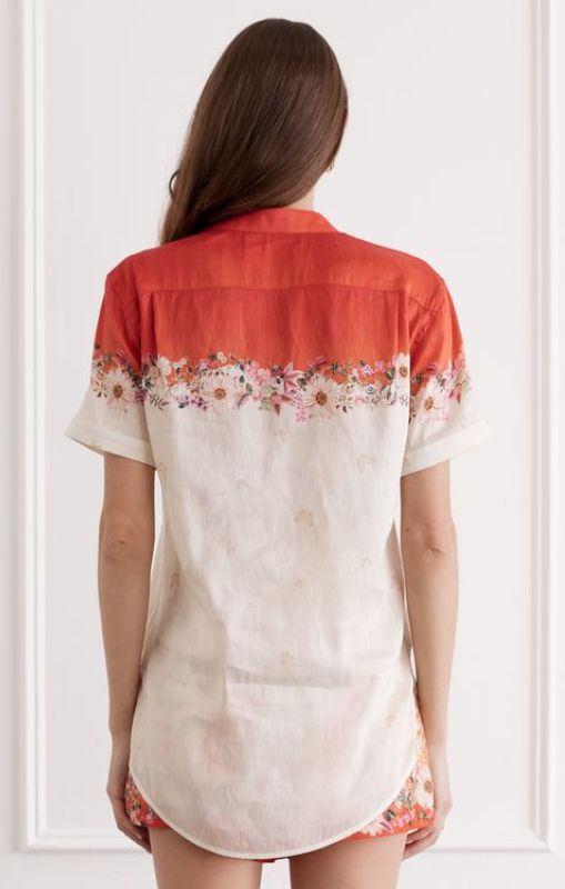 Aqua Blu - Taylor Shirt - Bouquet - AP25027BO