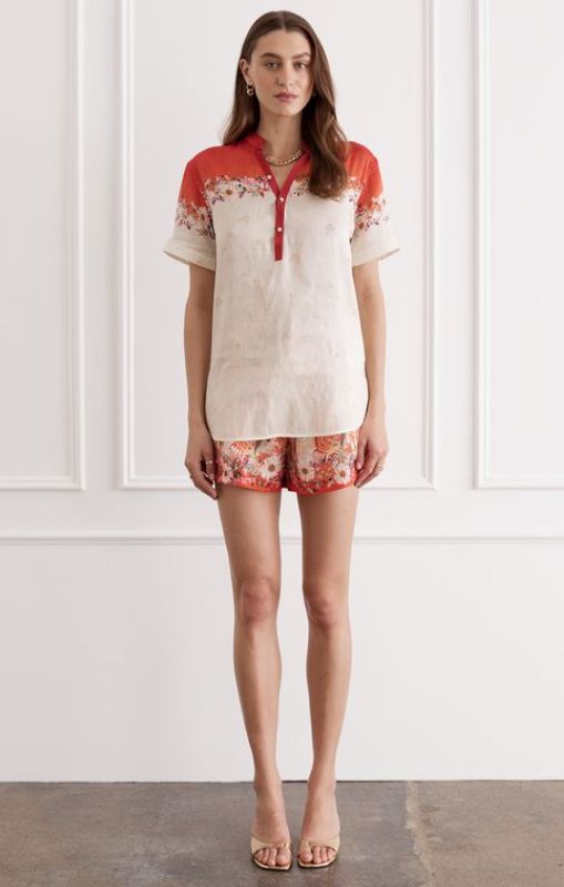 Aqua Blu - Taylor Shirt - Bouquet - AP25027BO