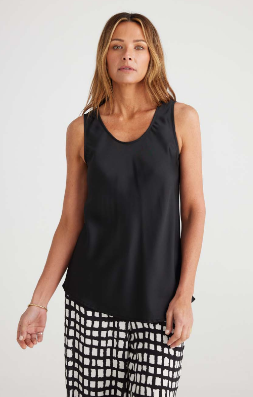 Brave + True - Arabelle Tank - Black Satin - BT7098-2