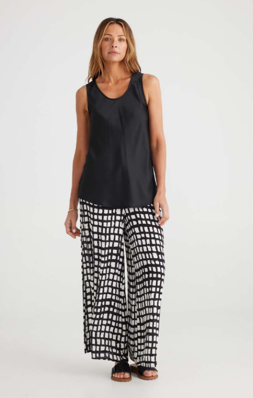 Brave + True - Arabelle Tank - Black Satin - BT7098-2