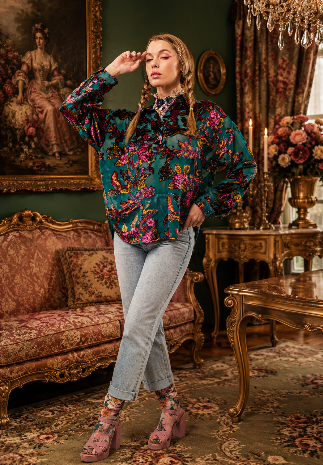 Aratta - Holiday Jewels Blouse - Teal
