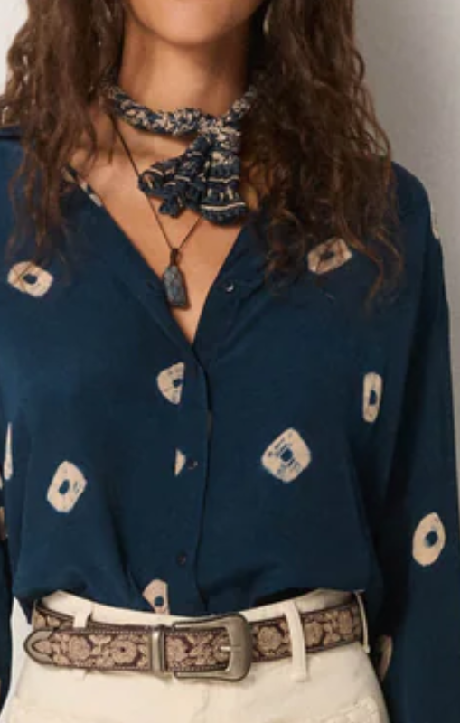 Aria blouse lapis lazuli maison hotel princess bazaar