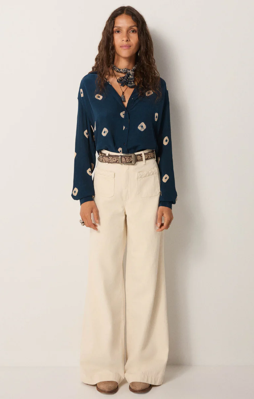 Aria blouse lapis lazuli maison hotel princess bazaar