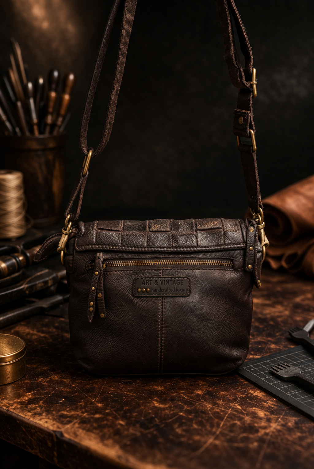 Art 'N Vintage - Missy Foldover Bag - Coco Mocha - S5284