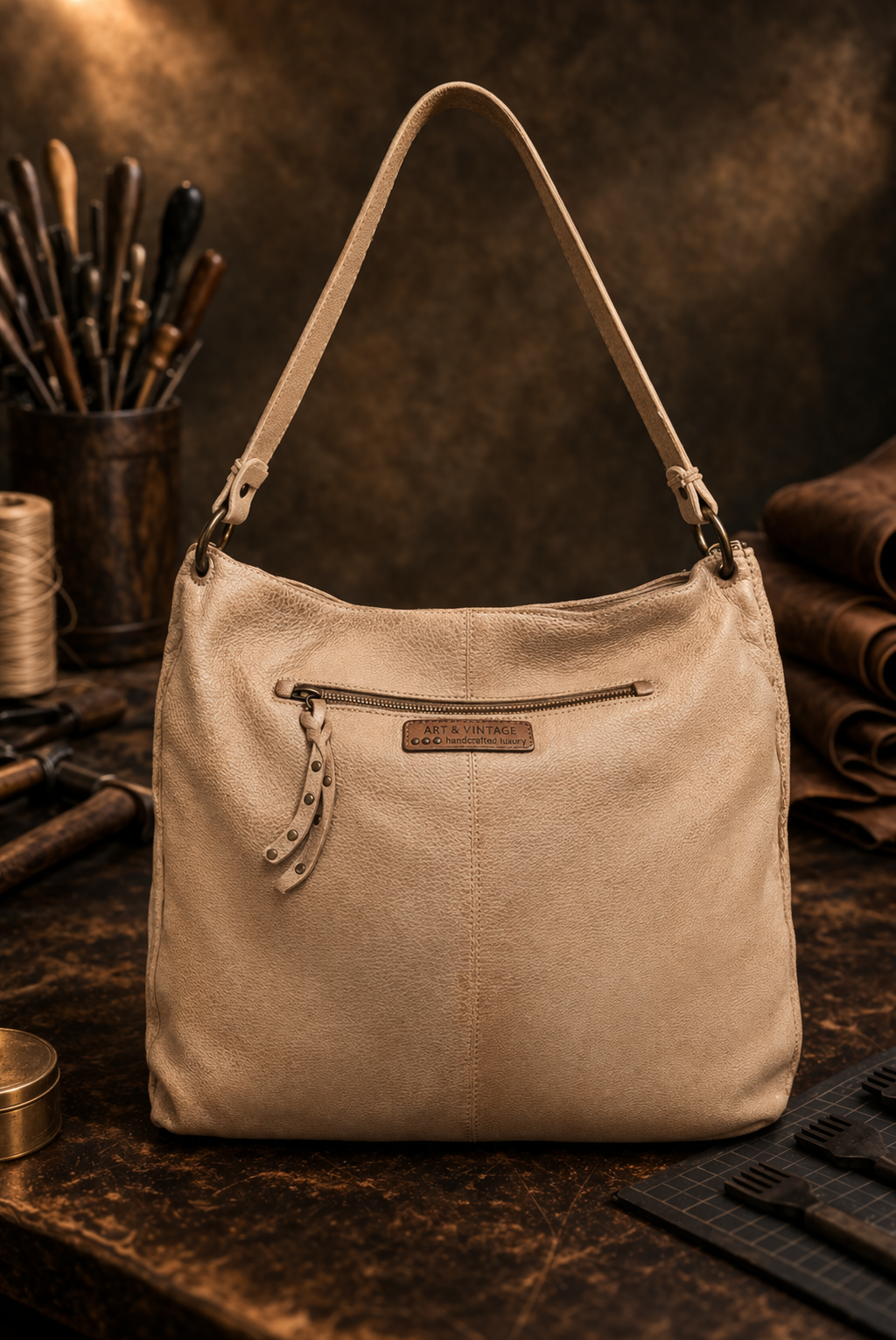 Art 'N Vintage - Raya Tote - Ice Coffee Leather - AW2308
