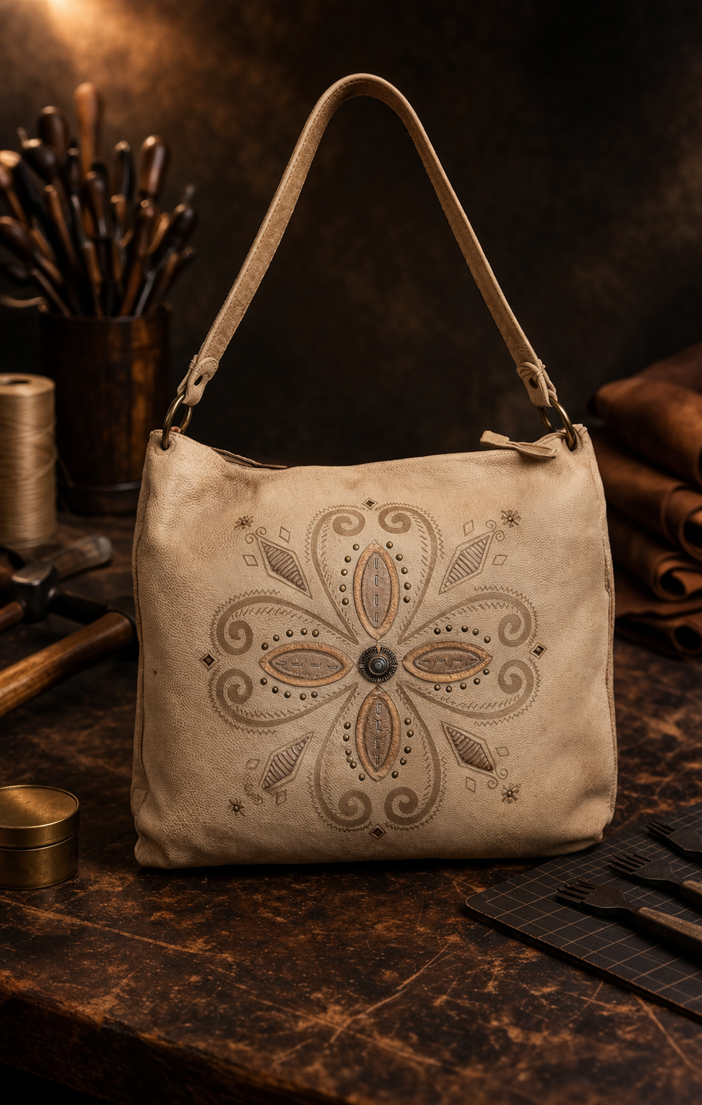 Art 'N Vintage - Raya Tote - Ice Coffee Leather - AW2308