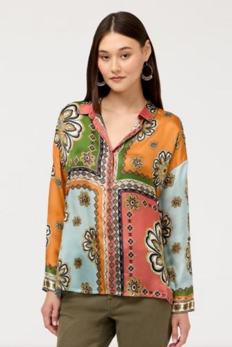 Audrey shirt with hidden placket johnny was princess bazaar