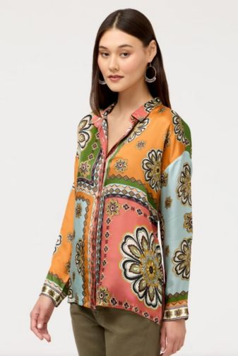 Audrey shirt with hidden placket johnny was princess bazaar