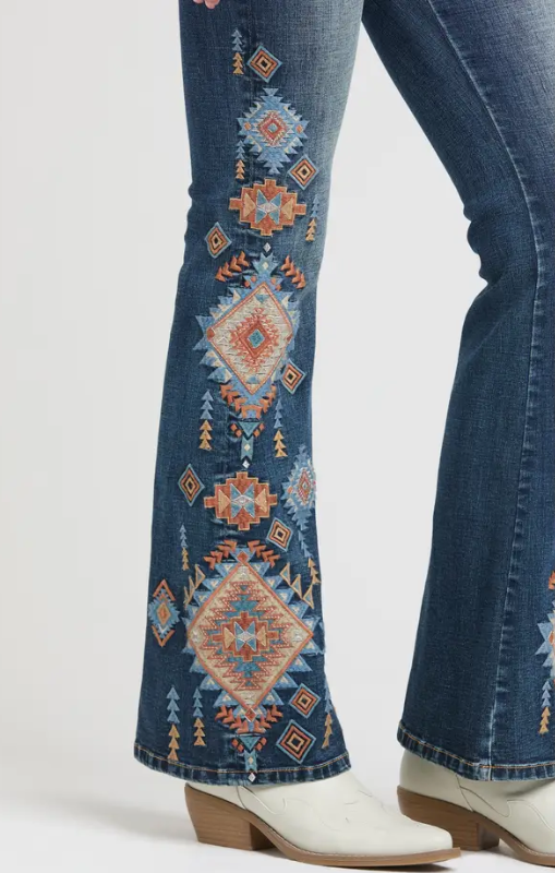 AztecEmbroideryHighWaistFlareHL-52007princessbazaar1