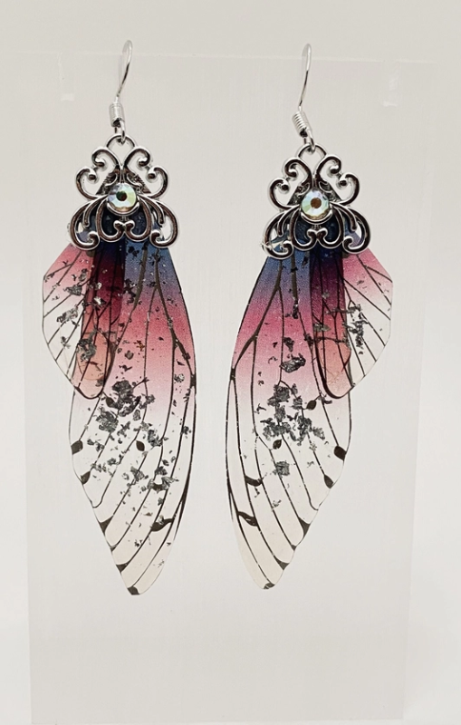 Bhyza-ButterflyFairyWing-Earrings-PinkNavy-FH2204-Fprincessbazaar