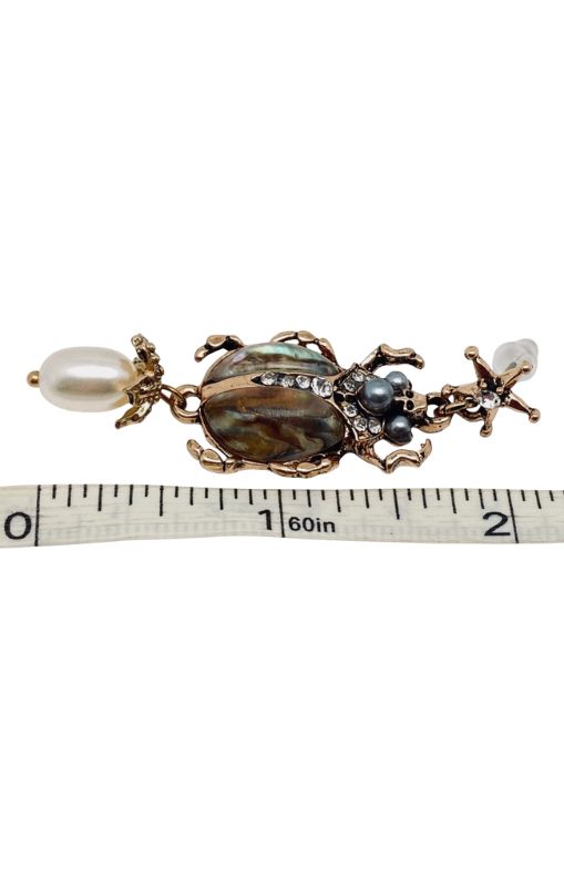 Bhyza Vintage Insect Pearl Pendant earrings MIO45134 Princess Bazaar2