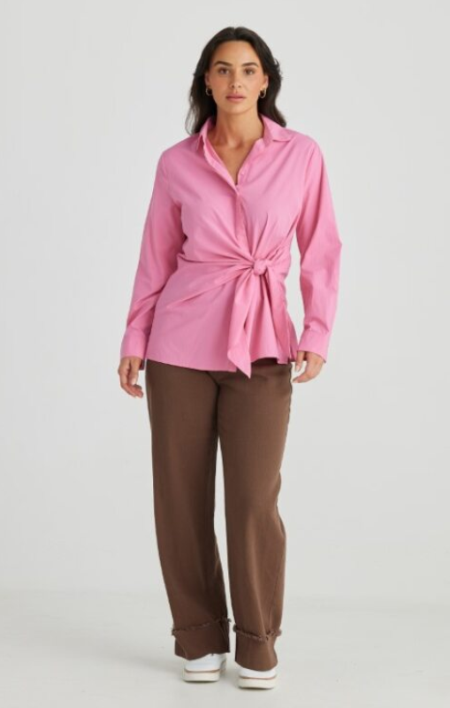 Brave + True - Nova Shirt - Pink - BT24013-2 - last one