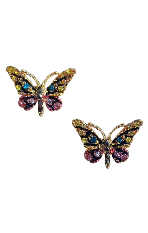 BrightlyColouredBeeStudEarringMultiSE24295blackzodaprincessbazaar