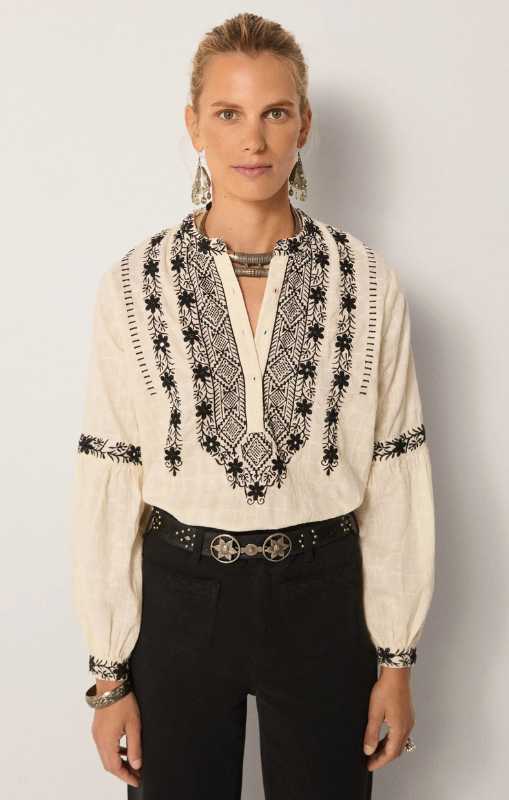 Bruna white lies orchid blouse maison hotel princess bazaar