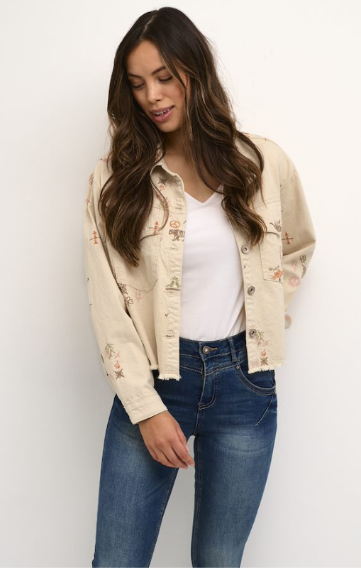 Cream - CRllone Shirt Jacket - Natural Sand - 10611105 - last one