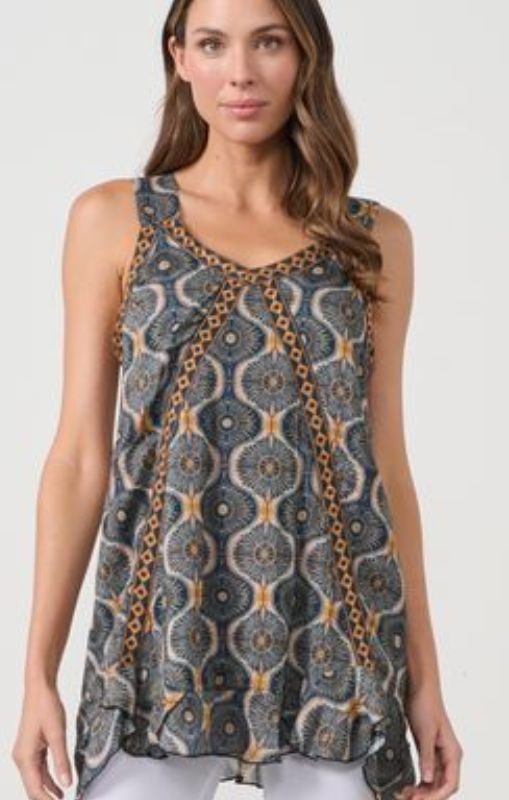 CZ1014 Kosmos sleeveless blouse caju princessbazaar