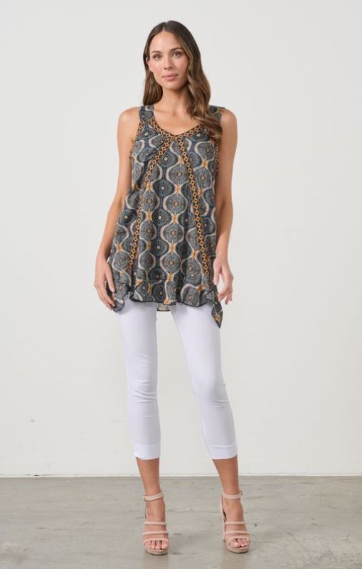 CZ1014 Kosmos sleeveless blouse caju princessbazaar