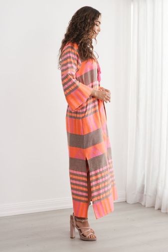 CZ1244 Neon handloom maxi dress caju princess bazaar