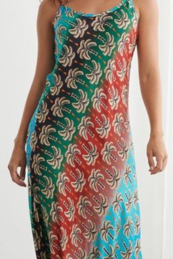 Caju - Tahlia Topical Palm Slip Dress - CZ1252