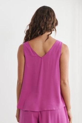 CZ1281 Tina swing v neck tank top magenta caju princess bazaar