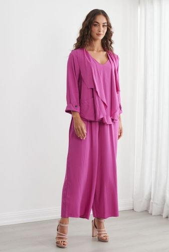 CZ1282 chantelle back feature jacket magenta caju princess bazaar