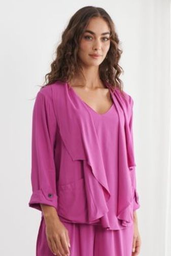 CZ1282 chantelle back feature jacket magenta caju princess bazaar