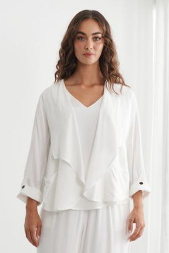 CZ1282 chantelle back feature jacket white caju princess bazaar